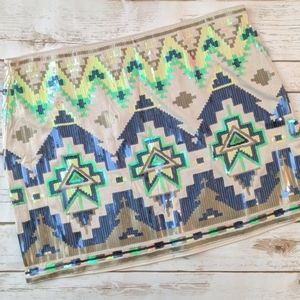 Express sequin mini skirt